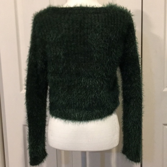 Green Forever 21 Crop Sweater - Medium - Picture 4 of 6